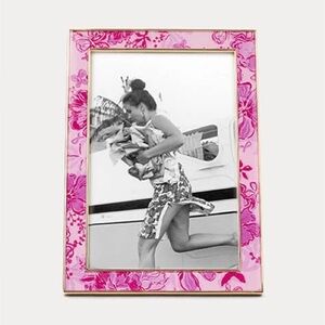 Lilly Pulitzer Pink Parigi Supporting Squad Breast Cancer Awareness 4x6 Frame